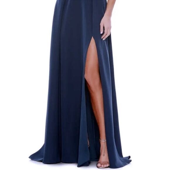 NWT MAC DUGGAL Midnight Embellished One Shoulder A-Line Evening Gown Size 8 - Picture 11 of 12